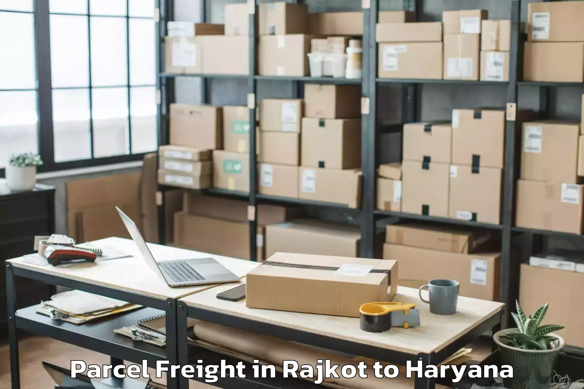 Top Rajkot to Mgf Metropolitan Mall Gurgaon Parcel Freight Available